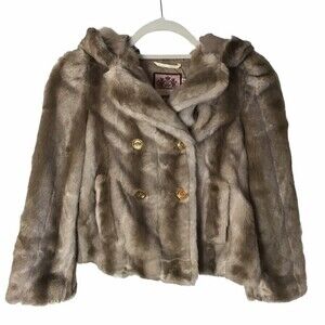 Juicy Couture Jacket Coat Rabbit Fur Size Girls 10